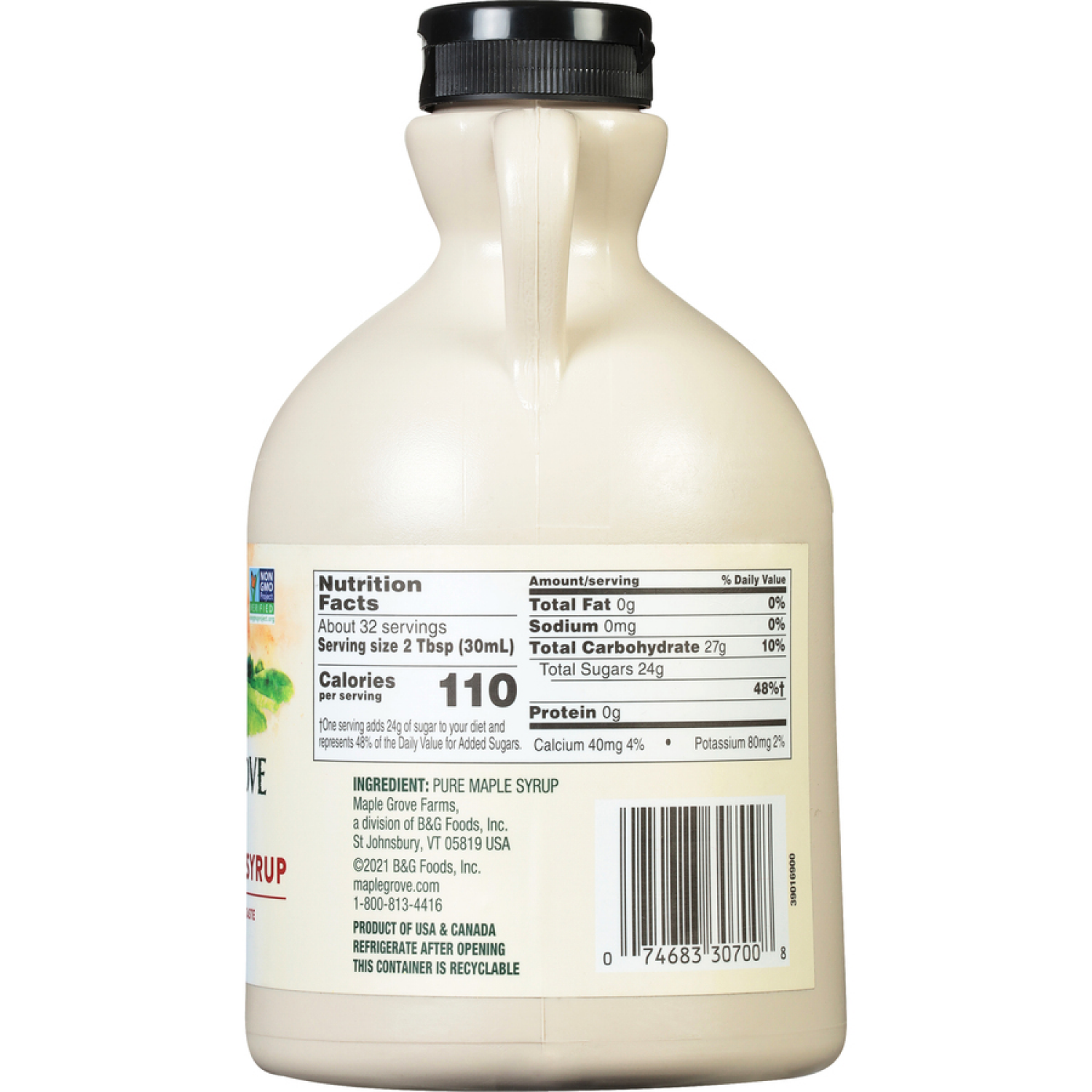 slide 2 of 2, Maple Grove Farms Maple Syrup, 100% Pure, 32 fl oz