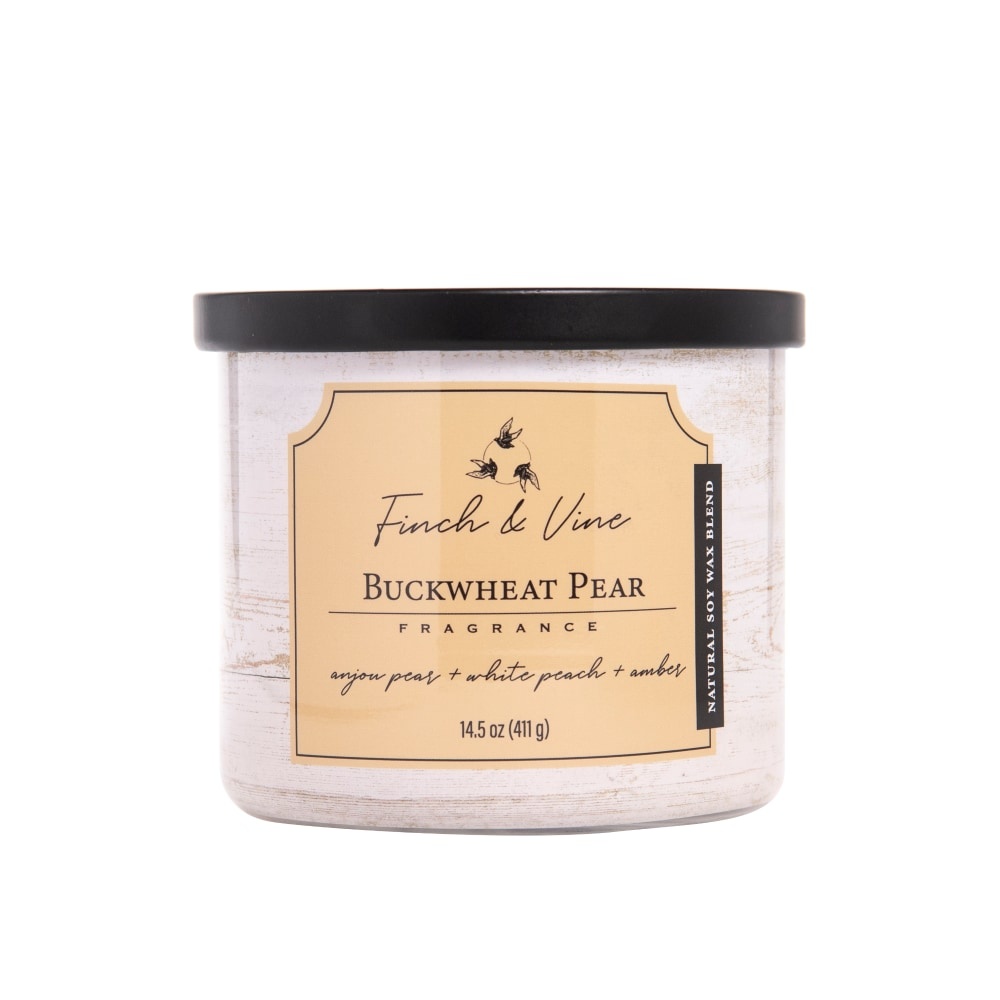 slide 1 of 1, Finch & Vine Buckwheat Pear Fragranced Candle, 14.5 oz