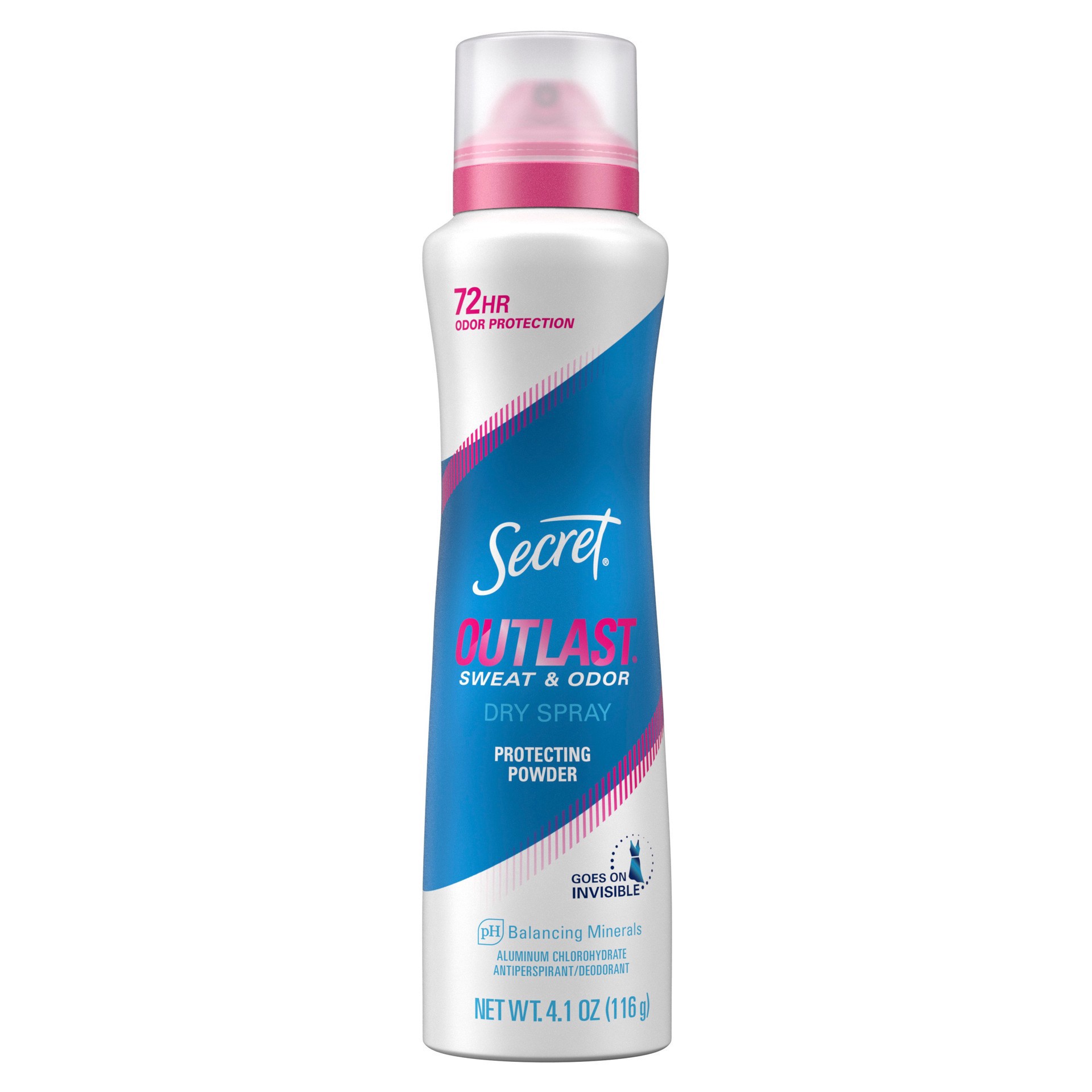 slide 1 of 1, Secret Outlast Antiperspirant Deodorant Dry Spray - Protecting Powder, 4.1 oz