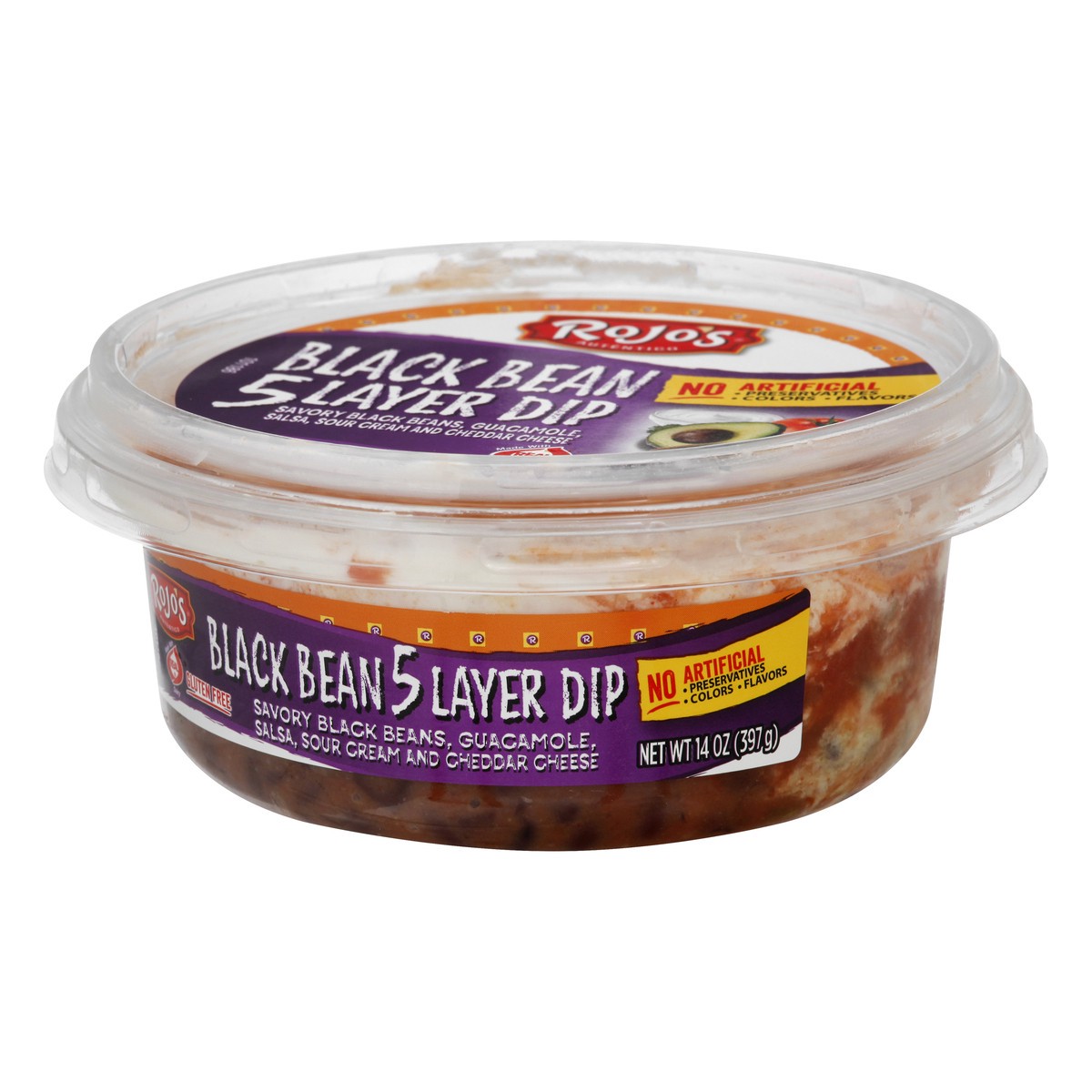 slide 4 of 13, Rojo's Rojos Black Bean Layer Dip, 1 ct