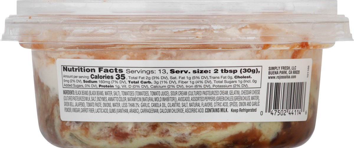 slide 13 of 13, Rojo's Rojos Black Bean Layer Dip, 1 ct