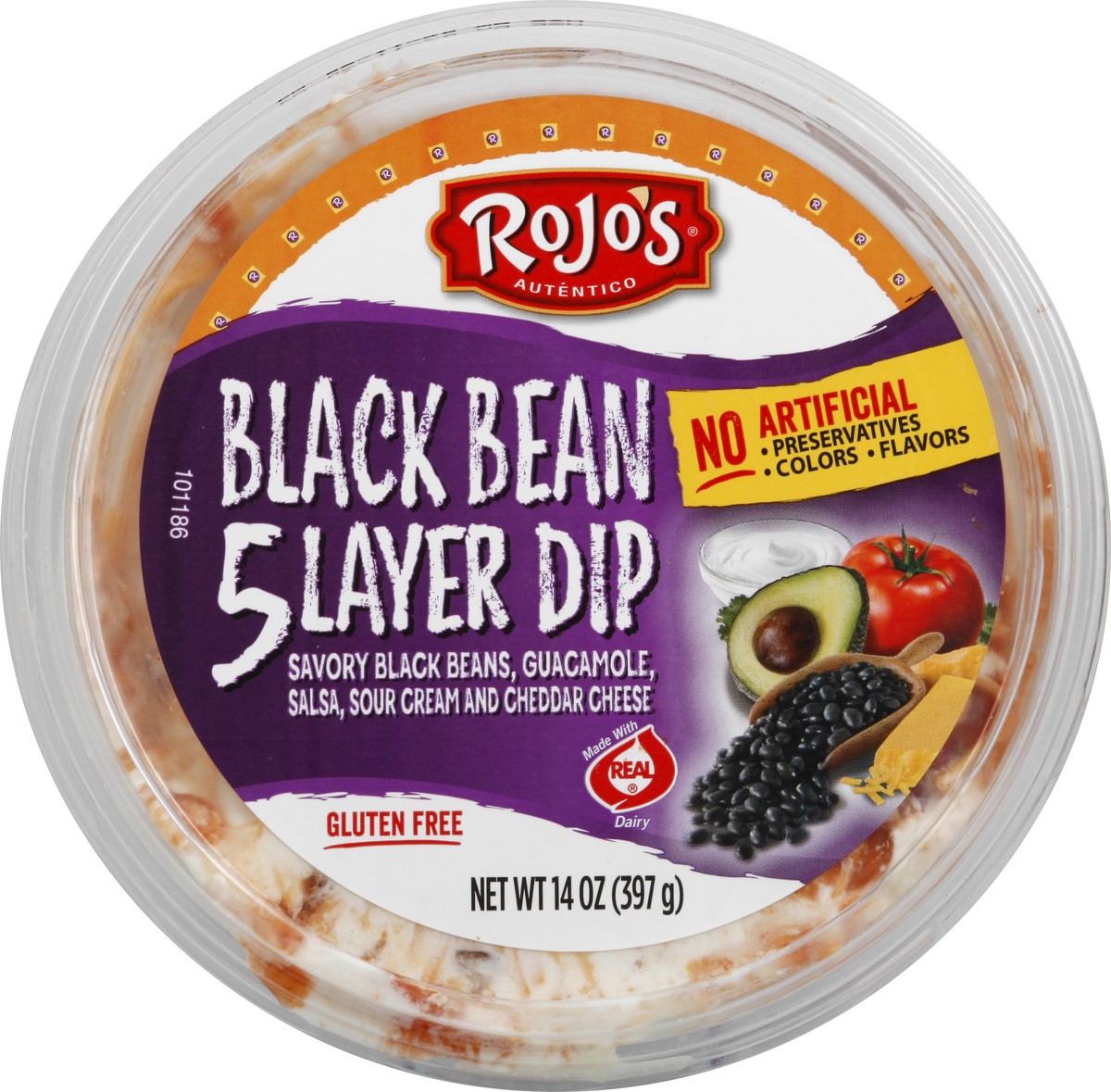 slide 10 of 13, Rojo's Rojos Black Bean Layer Dip, 1 ct