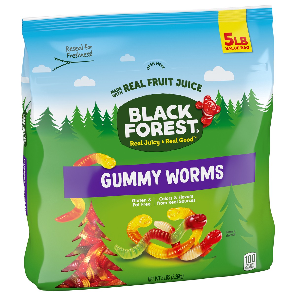 slide 8 of 13, Black Forest Gummy Worms, 5 lb