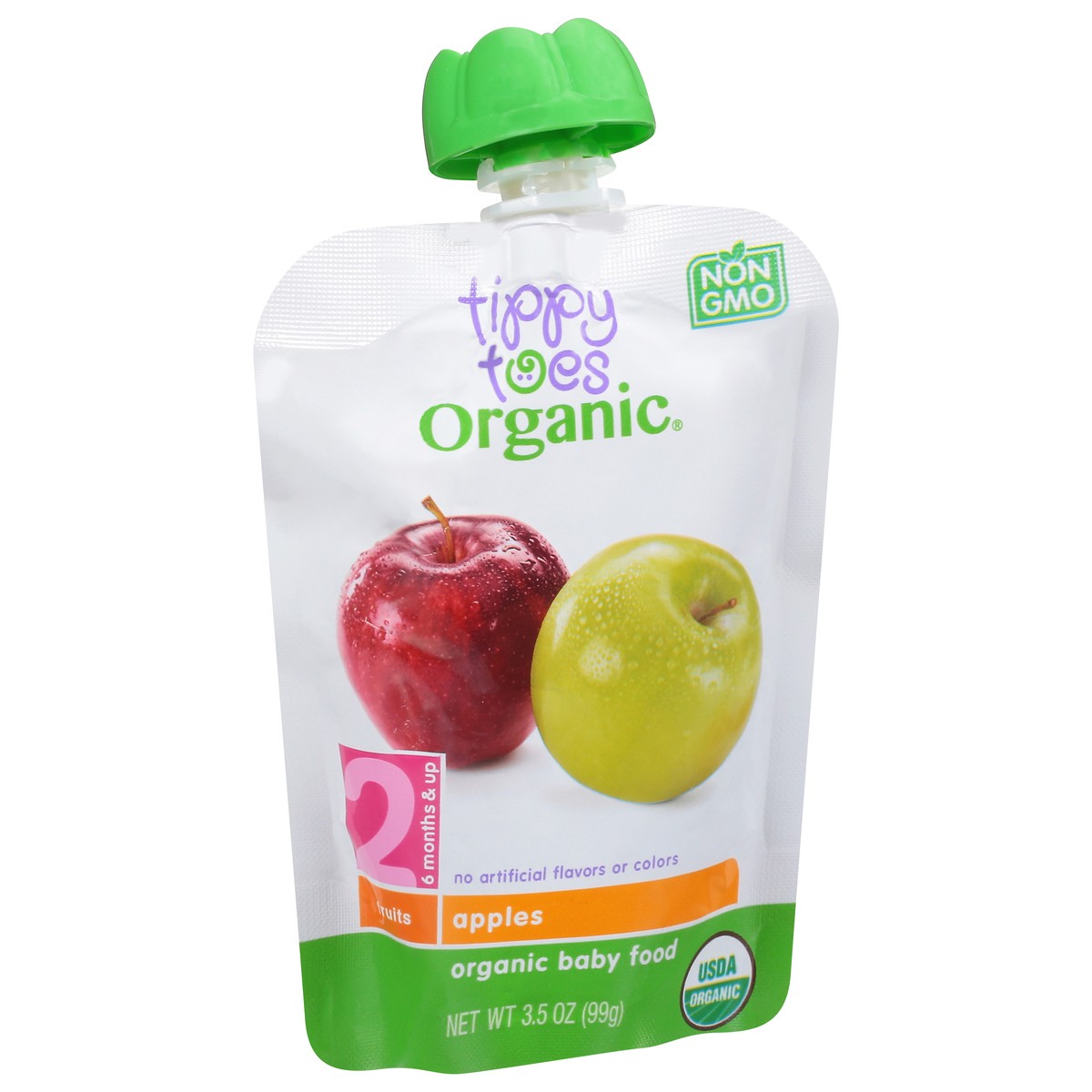 slide 6 of 9, Tippy Toes Baby Food Pouch Org Apple, 3.5 oz