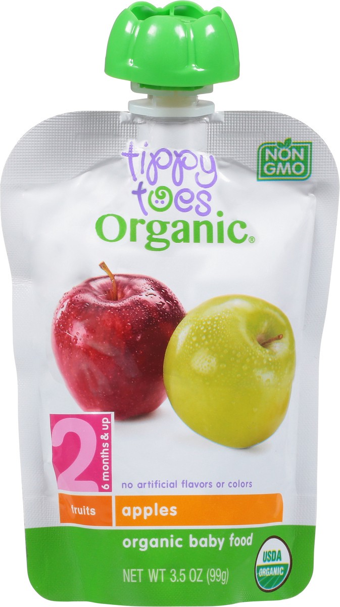 slide 4 of 9, Tippy Toes Baby Food Pouch Org Apple, 3.5 oz