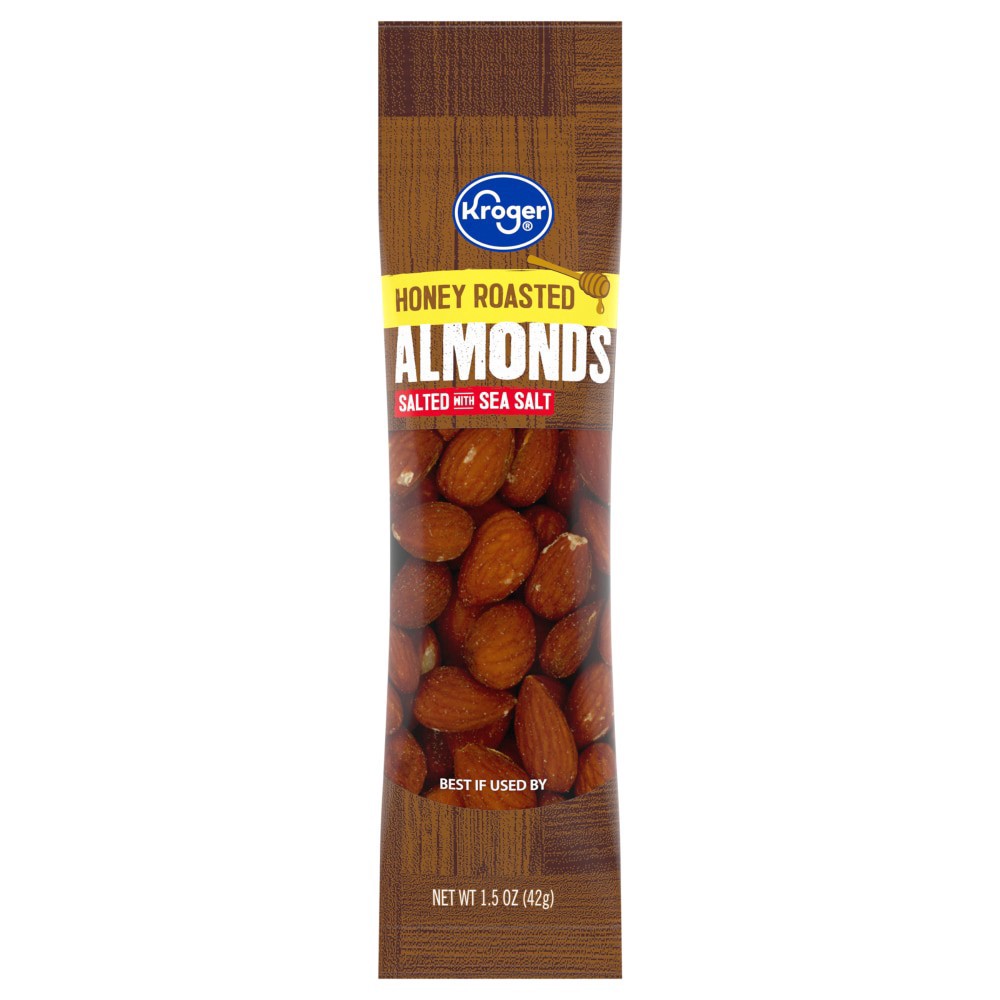 slide 1 of 4, Kroger Honey Roasted Sea Salt Almonds, 1.5 oz
