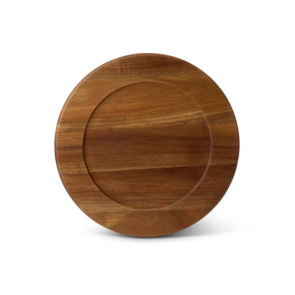 slide 3 of 4, Dash of That Charger 13" Acacia Wood Openstock Serveware, 13 in