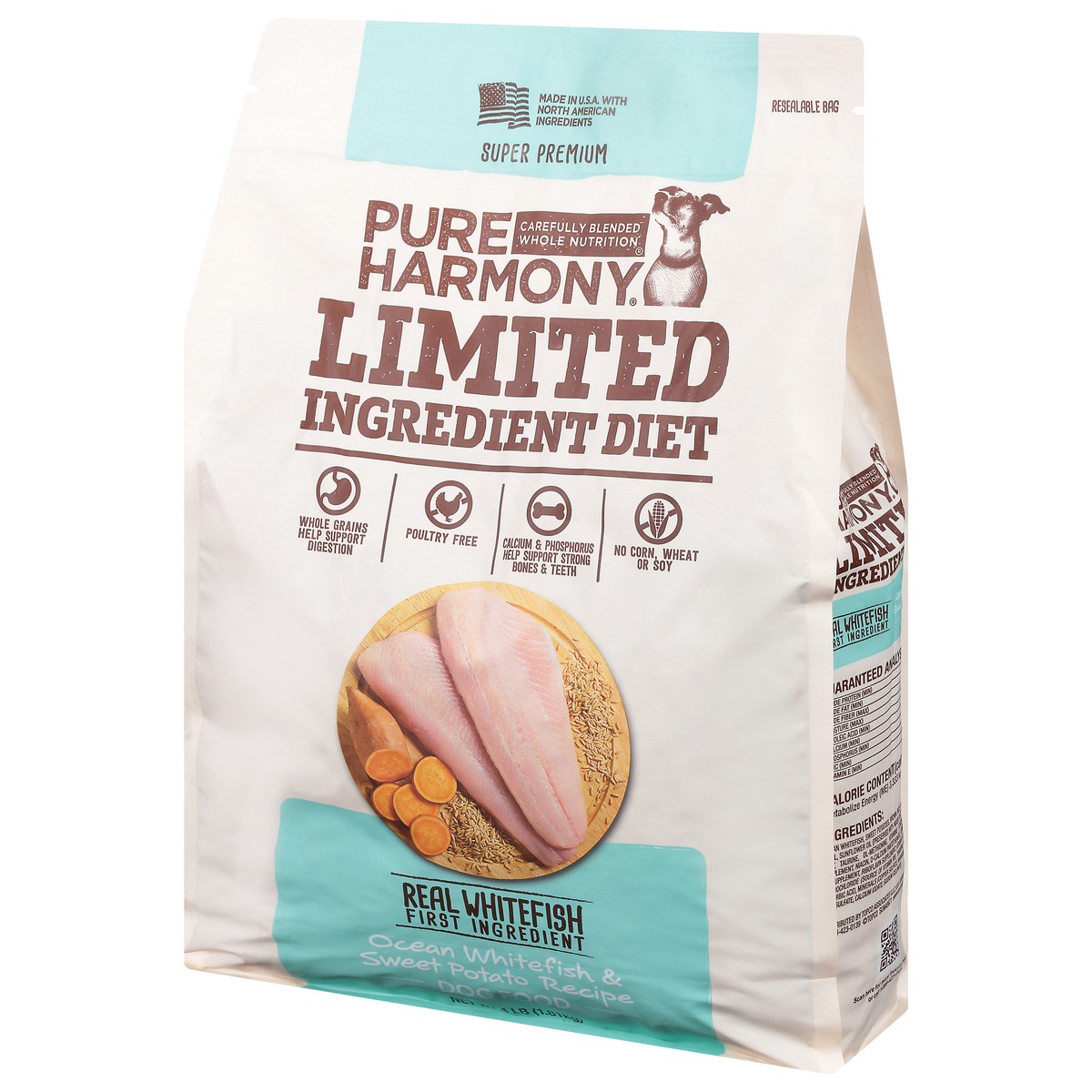 slide 5 of 9, Pure Harmony Super Premium Limited Ingredient Diet Ocean Whitefish & Sweet Potato Recipe Dog Food 4 lb, 4 lb