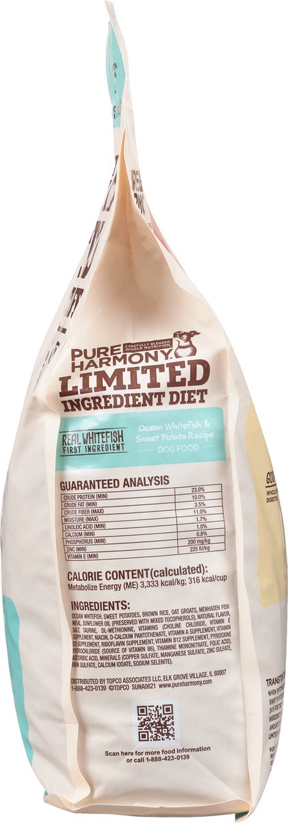 slide 3 of 9, Pure Harmony Super Premium Limited Ingredient Diet Ocean Whitefish & Sweet Potato Recipe Dog Food 4 lb, 4 lb