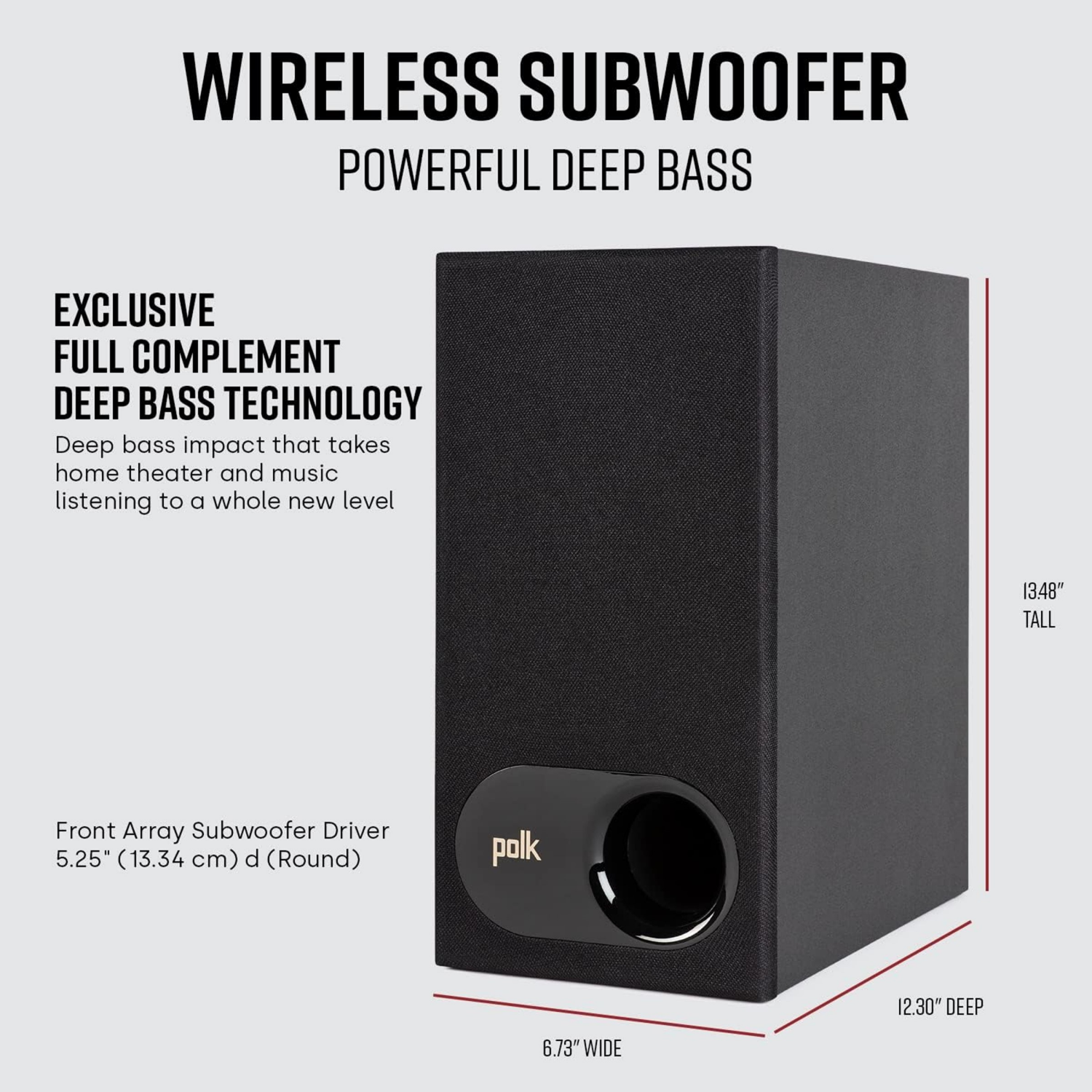slide 3 of 5, Polk Audio 2.1 Soundbar System with Subwoofer, 1 ct