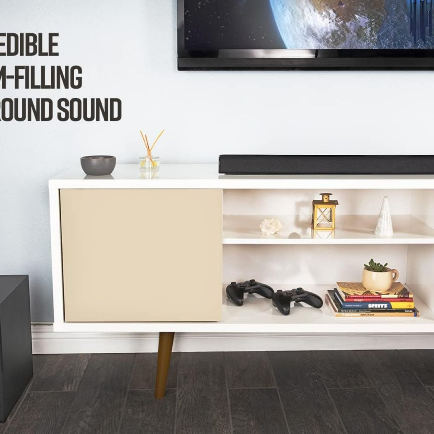 slide 4 of 5, Polk Audio 2.1 Soundbar System with Subwoofer, 1 ct