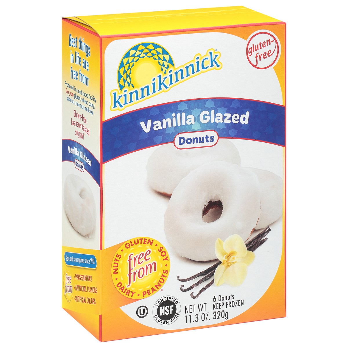 slide 2 of 9, Kinnikinnick Foods Kinnikinnick Frozen Vanilla Glazed Donut, 11.3 oz