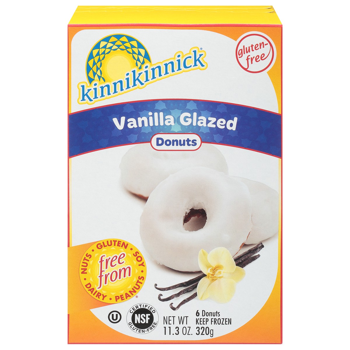 slide 1 of 9, Kinnikinnick Foods Kinnikinnick Frozen Vanilla Glazed Donut, 11.3 oz