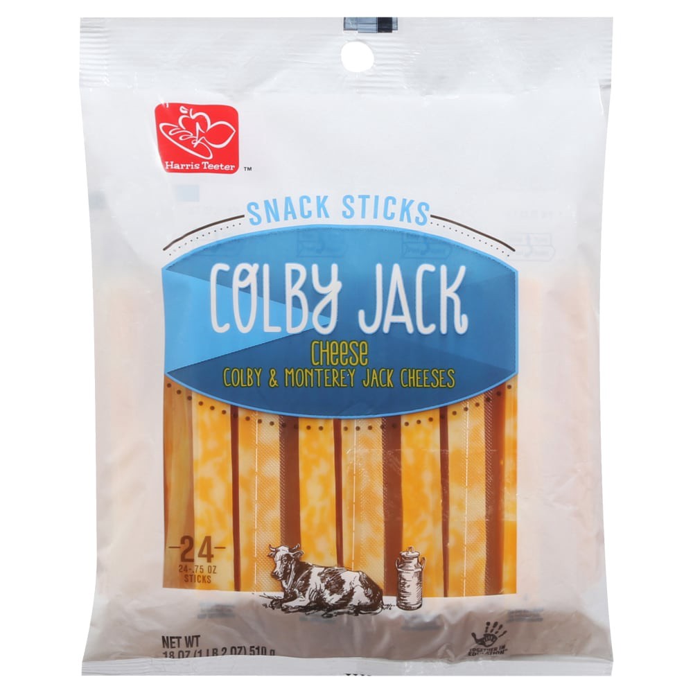 slide 2 of 2, Harris Teeter Colby Jack Cheese Snack Sticks, 24 ct