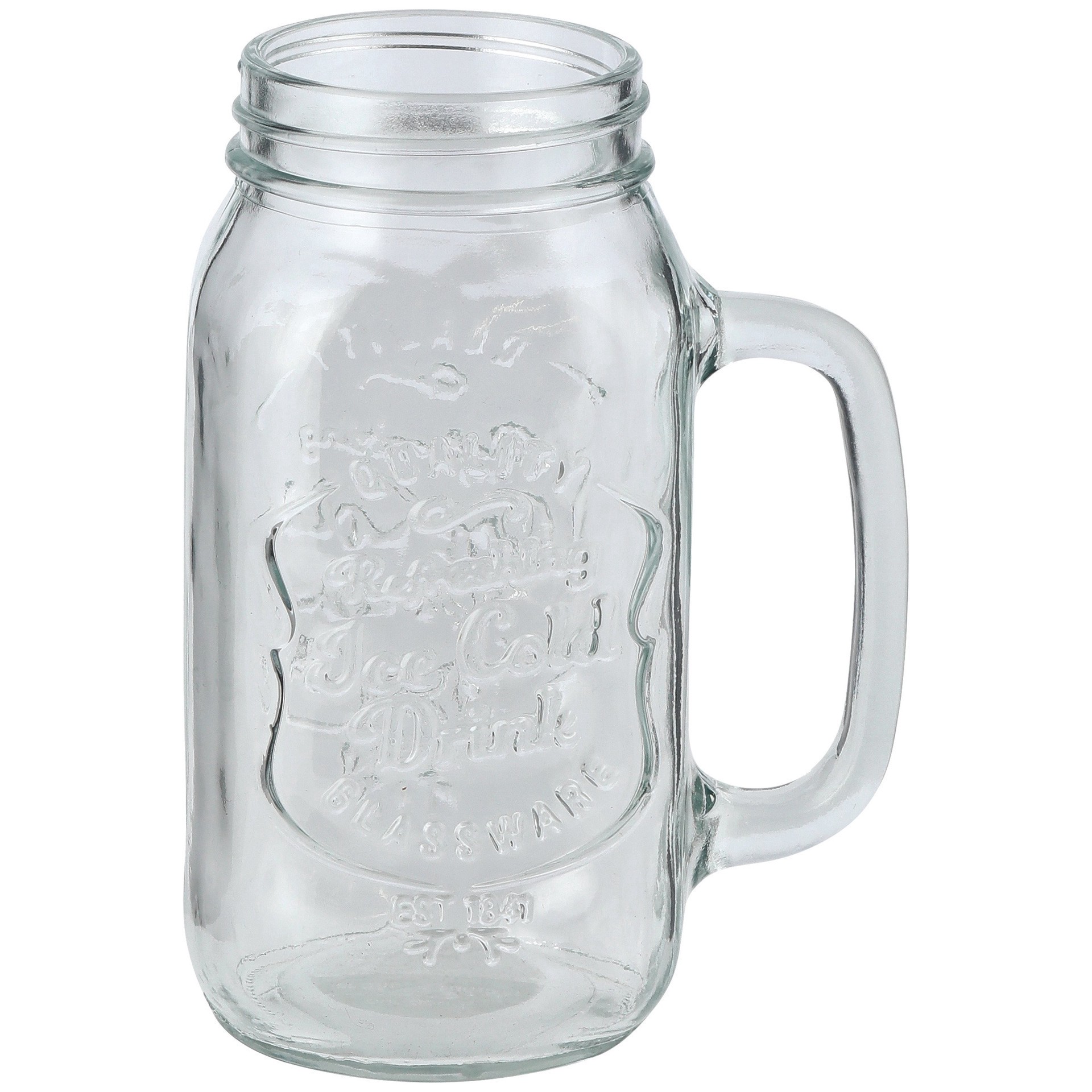 slide 1 of 1, our goods Mason Jar Drink Glass, 23 oz