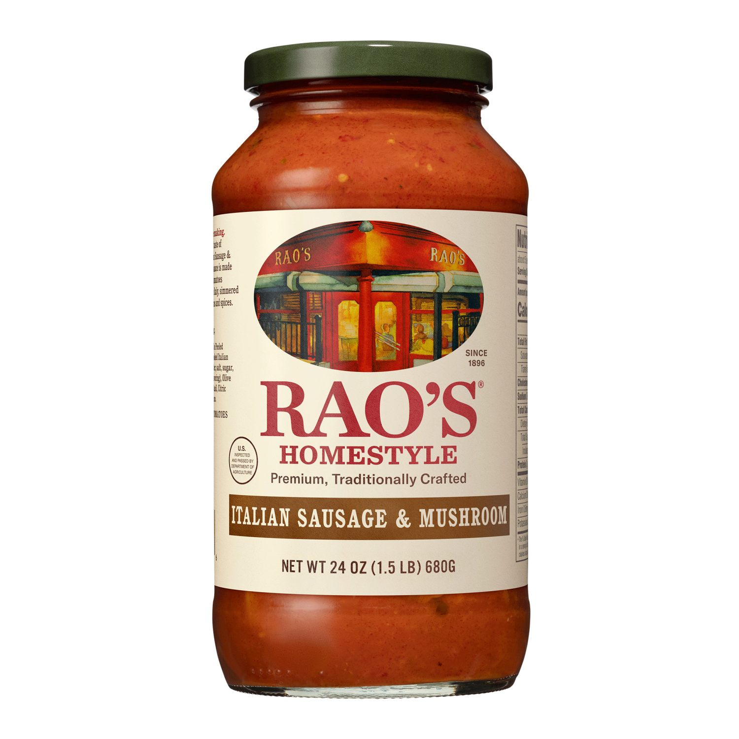 slide 7 of 8, Rao's Homemade Italian Sausage & Mushroom Sauce, 24 oz