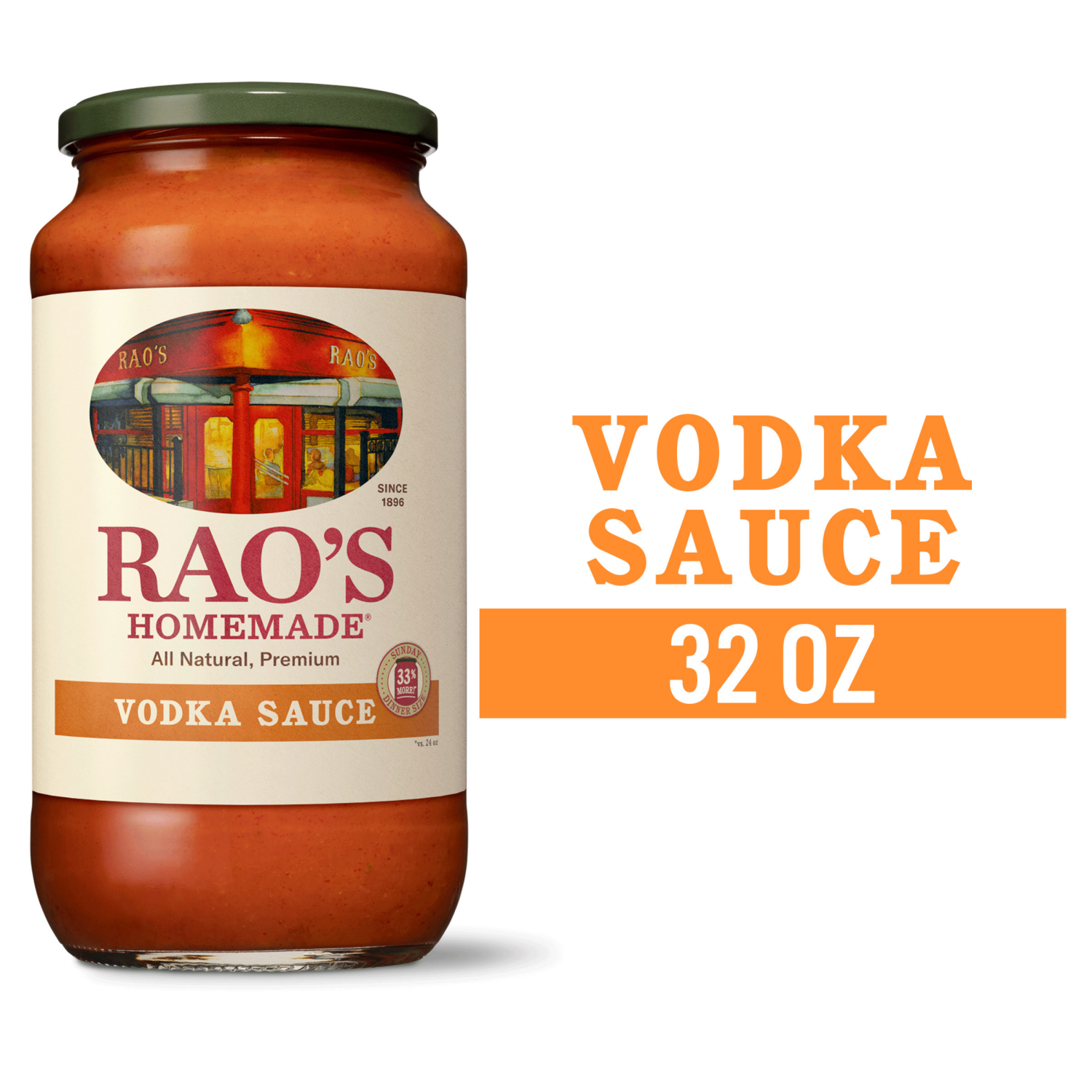 slide 1 of 7, Rao's Homemade Homemade Vodka Sauce 32 oz, 32 oz