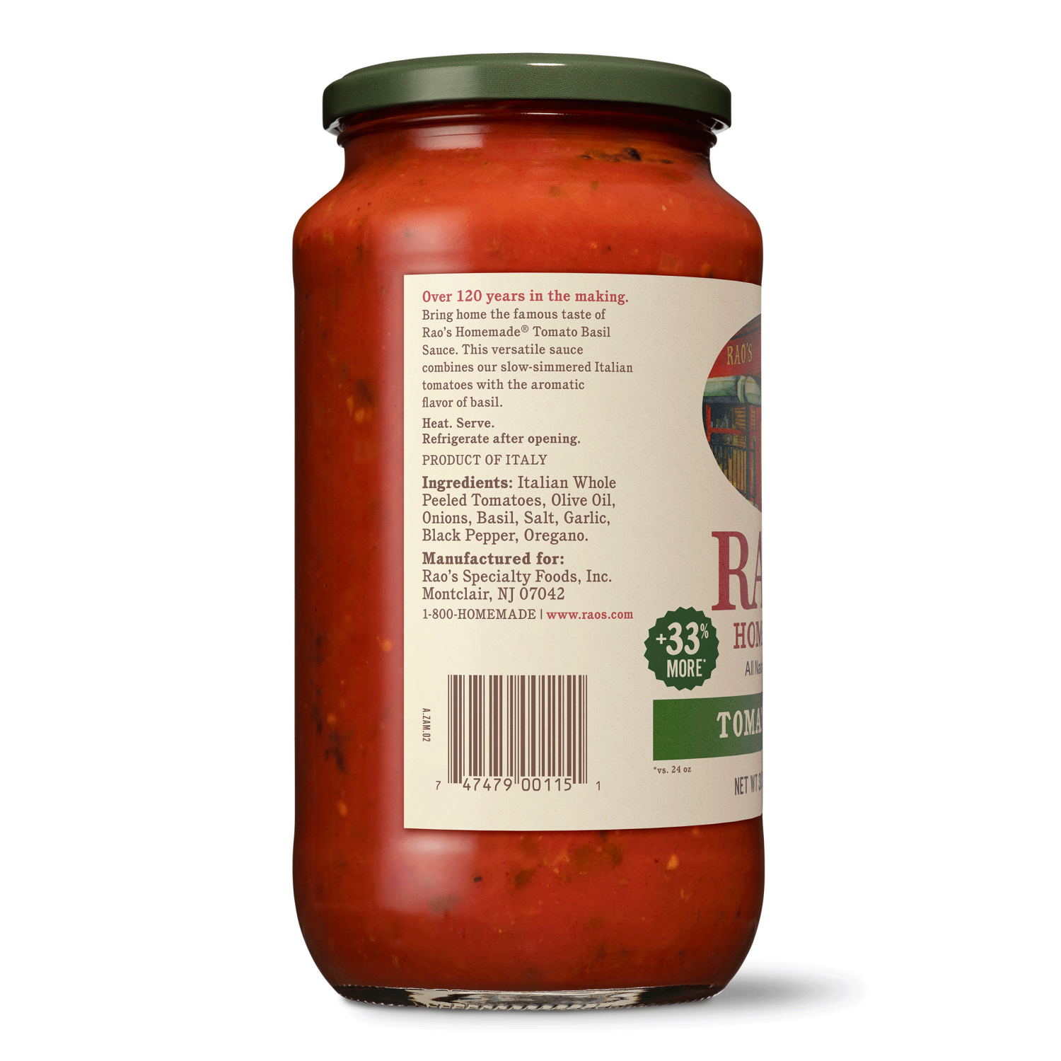 slide 4 of 8, Rao's Homemade Homemade Tomato Basil Sauce 32 oz, 32 oz