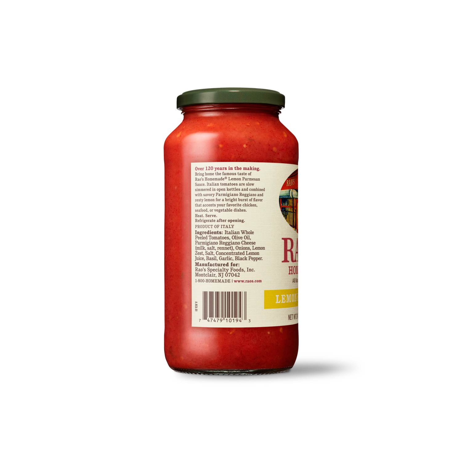 slide 3 of 5, Rao's Homemade Lemon Parmesan Sauce 24 oz, 24 oz