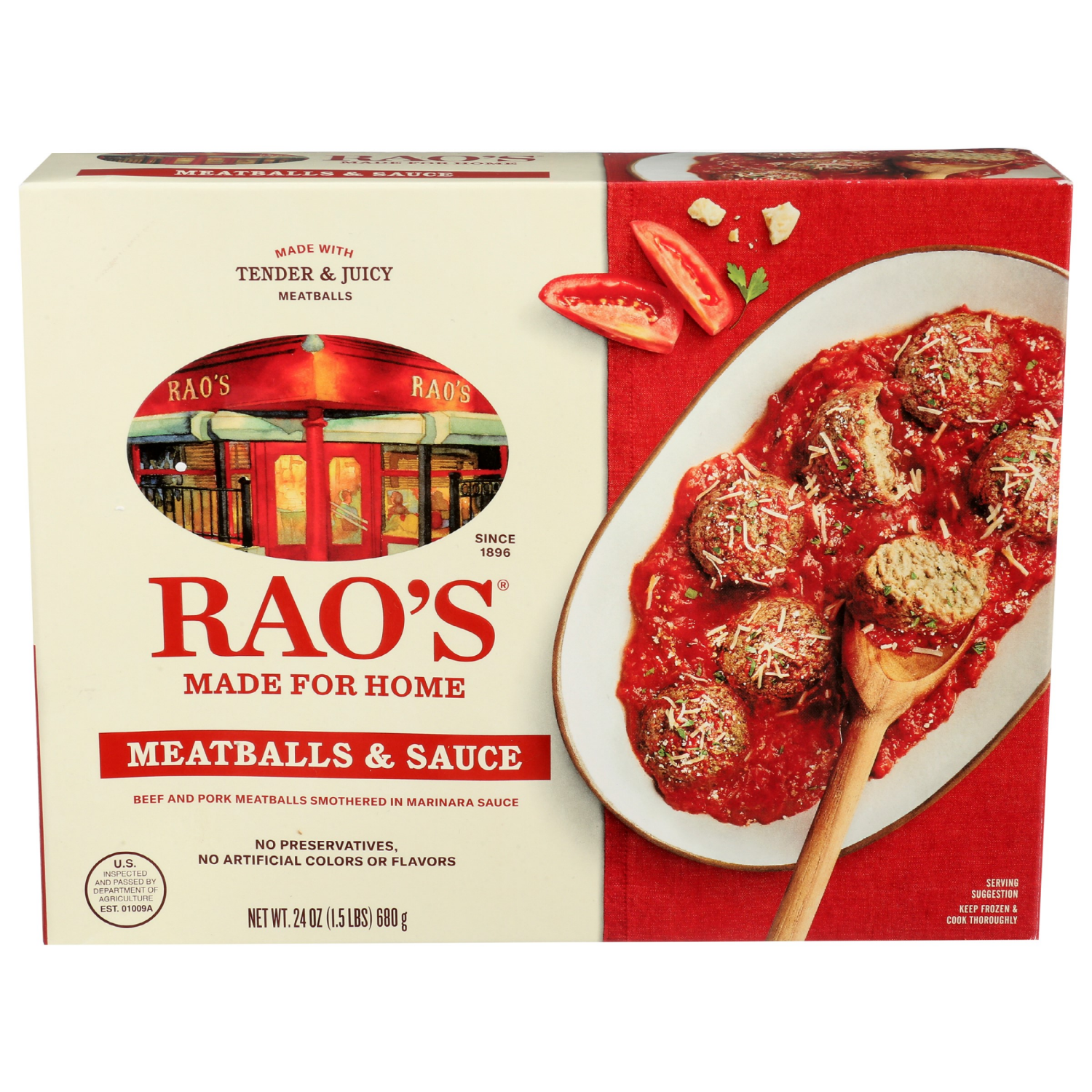 slide 1 of 6, Rao's Homemade Meatballs & Sauce 24 oz, 24 oz