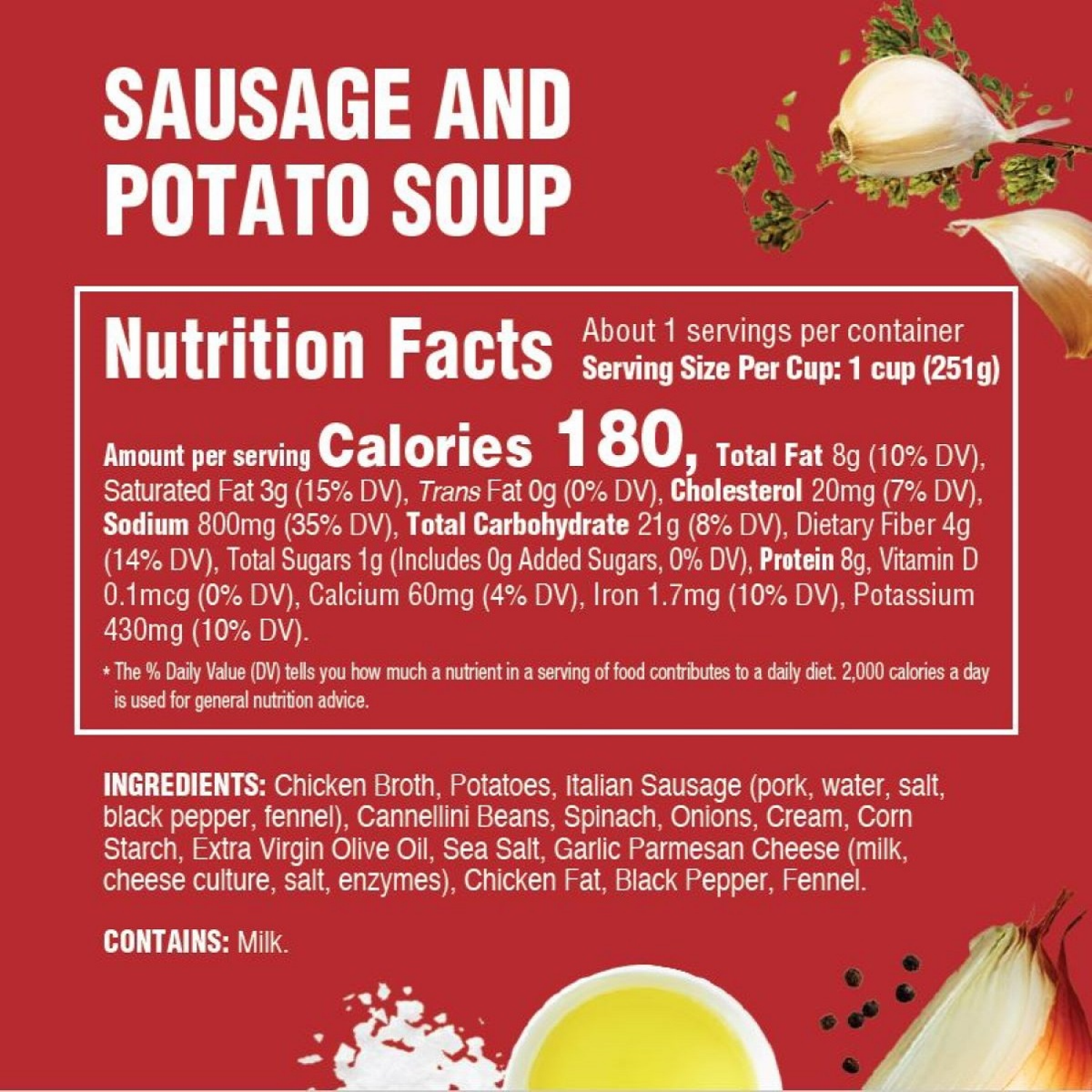 slide 3 of 5, Rao's Homemade Slow Simmered Sausage & Potato with Cannellini Beans Soup 16 oz, 16 oz