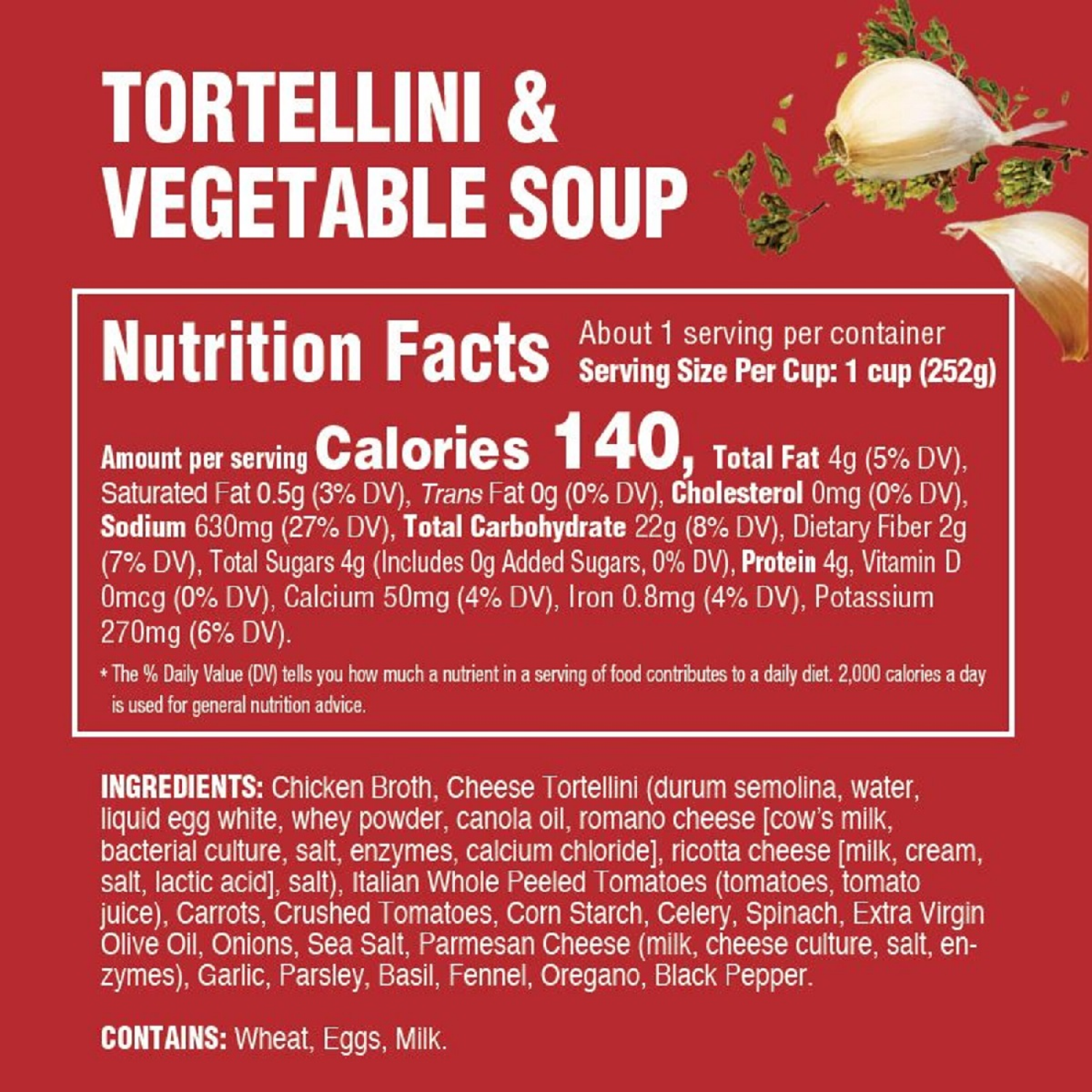 slide 3 of 5, Rao's Made for Home Slow Simmered Tortellini & Vegetable Soup 16 oz, 16 oz