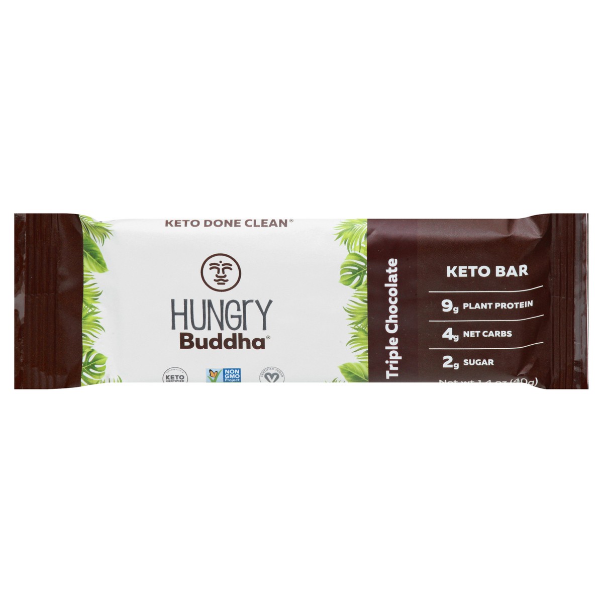 slide 13 of 13, Hungry Buddha Triple Chocolate Keto Bar 1.4 oz, 1.4 oz