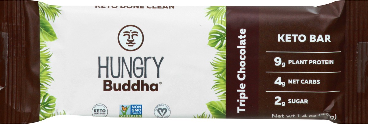 slide 6 of 13, Hungry Buddha Triple Chocolate Keto Bar 1.4 oz, 1.4 oz