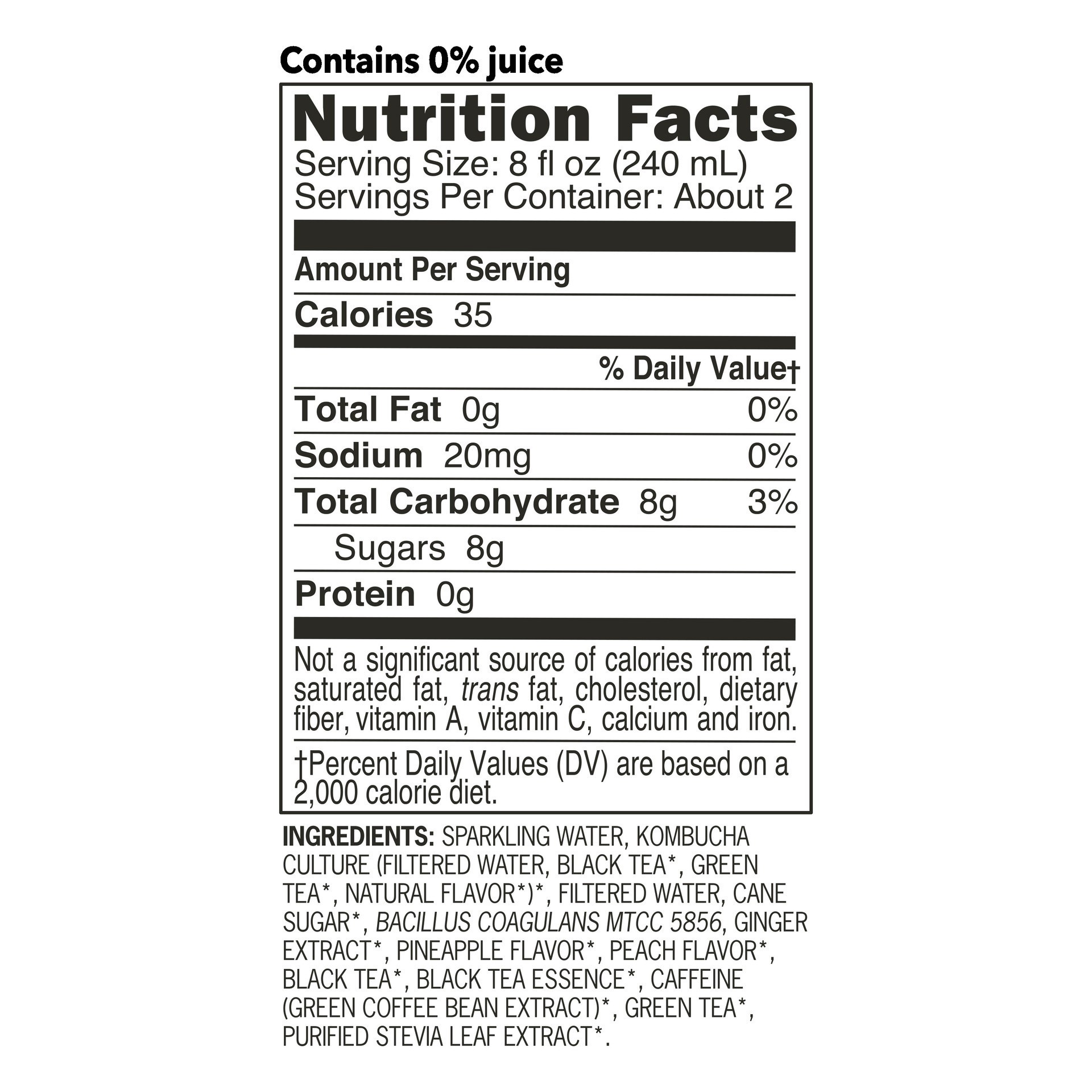 slide 3 of 3, KeVita Kombucha, Pineapple Peach, 15.2 fl oz