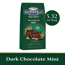 Ghirardelli Dark Chocolate Mint Squares, 5.32 oz Bag