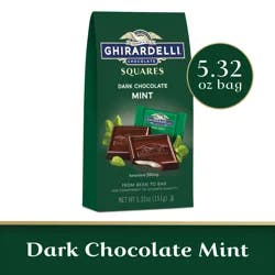 Ghirardelli Dark Chocolate Mint Squares, 5.32 oz Bag