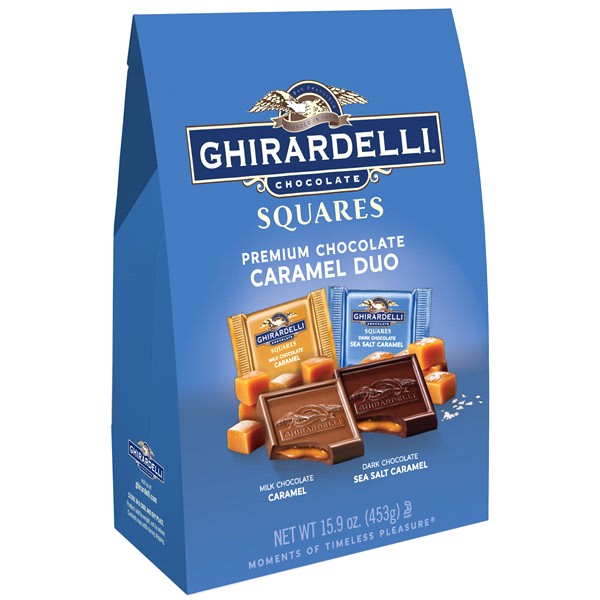 slide 1 of 2, Ghirardelli Chocolate Squares Caramel Duo Premium Chocolate, 15.9 oz