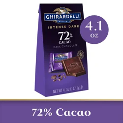 Ghirardelli Holiday Intense Dark 72% Cacao Chocolate Square