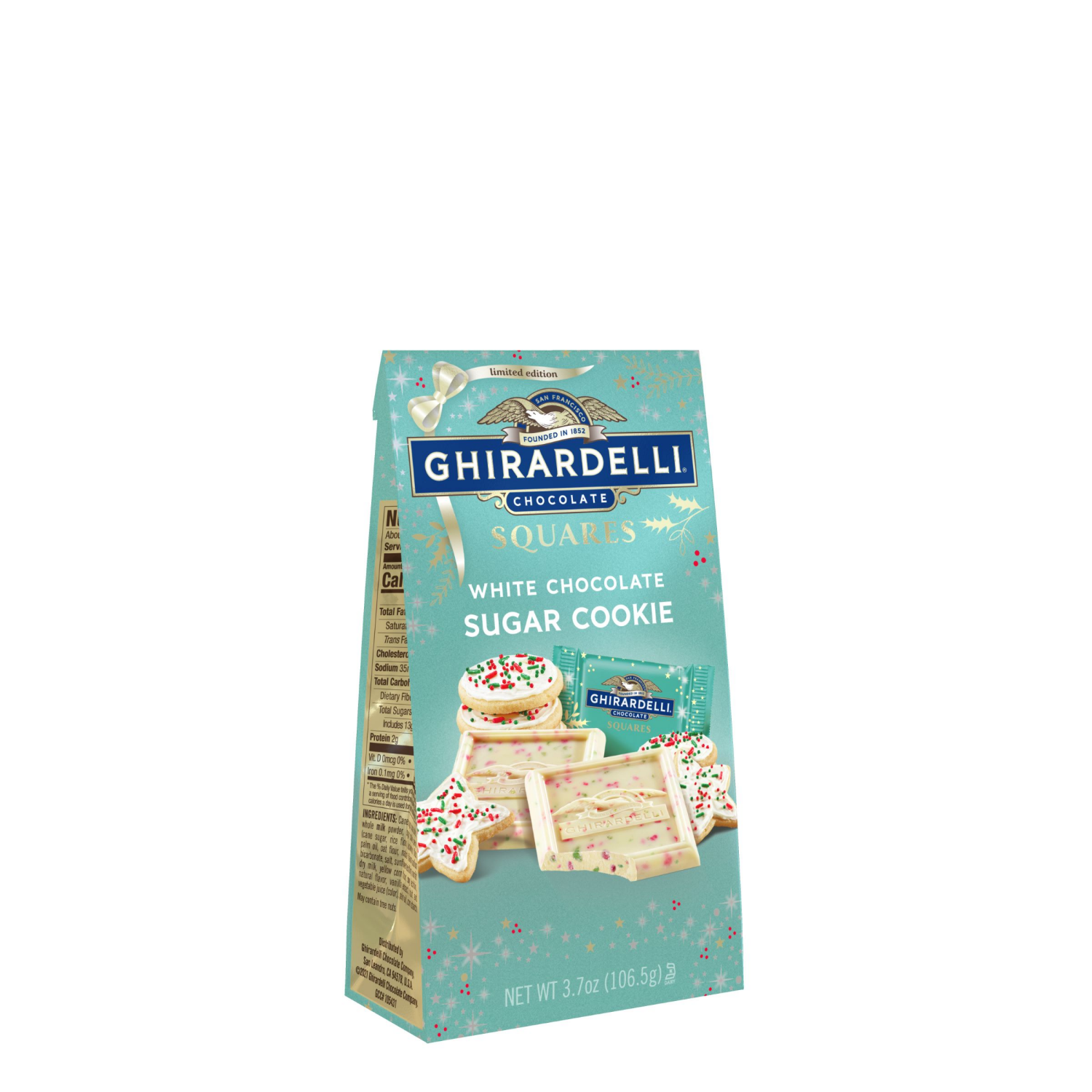 slide 1 of 1, GHIRARDELLI White Chocolate Sugar Cookie SQUARES, 3.7 oz Bag, 3.7 oz