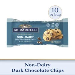 GHIRARDELLI Non-Dairy Dark Chocolate Chips for Baking, Premium Baking Chips