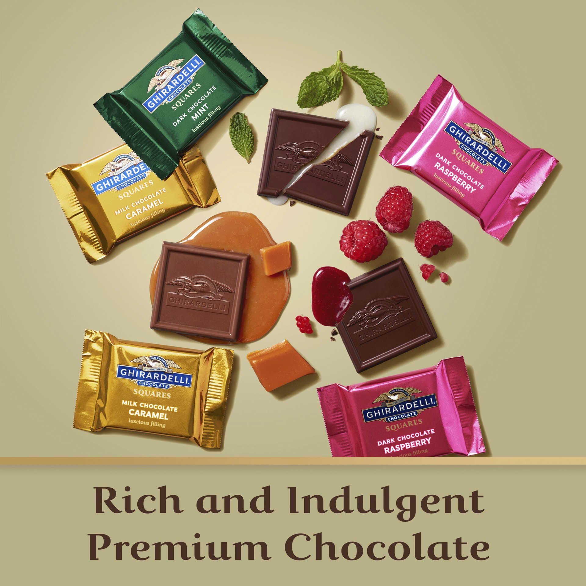 slide 2 of 5, GHIRARDELLI Premium Chocolate Assortment SQUARES, 5.3 oz Bag, 5.3 oz