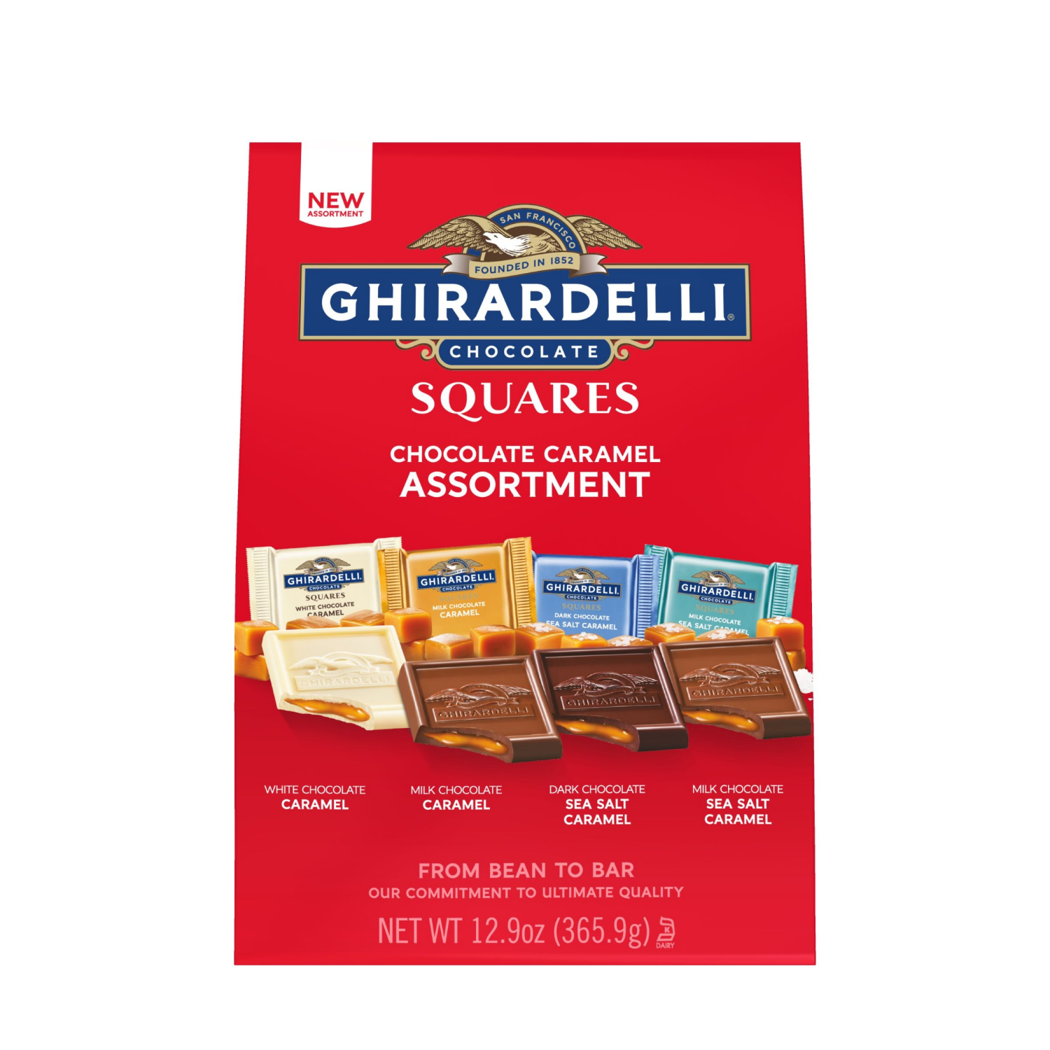 slide 1 of 1, GHIRARDELLI Chocolate Caramel Squares Assortment, 12.9 oz Bag, 12.9 oz