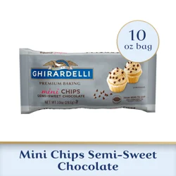 Ghirardelli Mini Semi-Sweet Chocolate Premium Baking Chips, 10 oz Bag