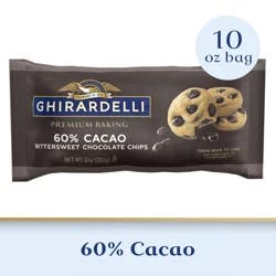 Ghirardelli Premium Baking 60% Cacao Bittersweet Chocolate Chips 10 oz