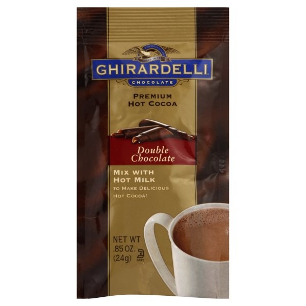 slide 1 of 3, Ghirardelli Chocolate Double Chocolate Premium Hot Cocoa Mix, 0.85 oz