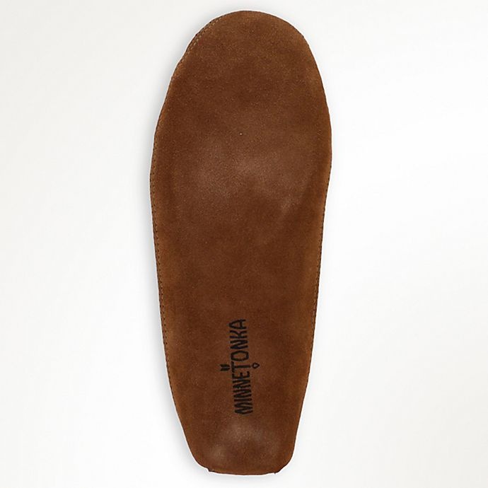 slide 3 of 3, Minnetonka Double Bottom Fleece Size 7 Men's Slipper - Brown, 1 ct