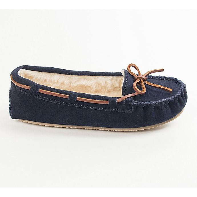 slide 2 of 3, Minnetonka Cally Size 9 Women's Slippers - Navy, 1 ct