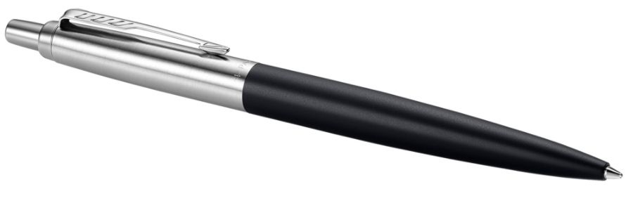 slide 2 of 2, Parker Jotter Xl Ballpoint Pen, Richmond Matte Black, Chrome Trim, Medium Point, Blue Ink, 1 ct