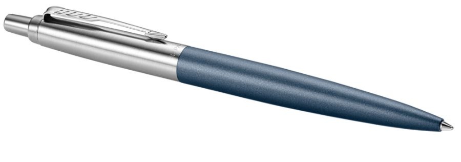 slide 2 of 2, Parker Jotter Xl Ballpoint Pen, Primrose Matte Blue, Chrome Trim, Medium Point, Blue Ink, 1 ct