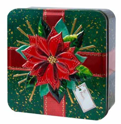 Churchill's Shortbread Petticoat Tails in Poinsettia Gift Tin