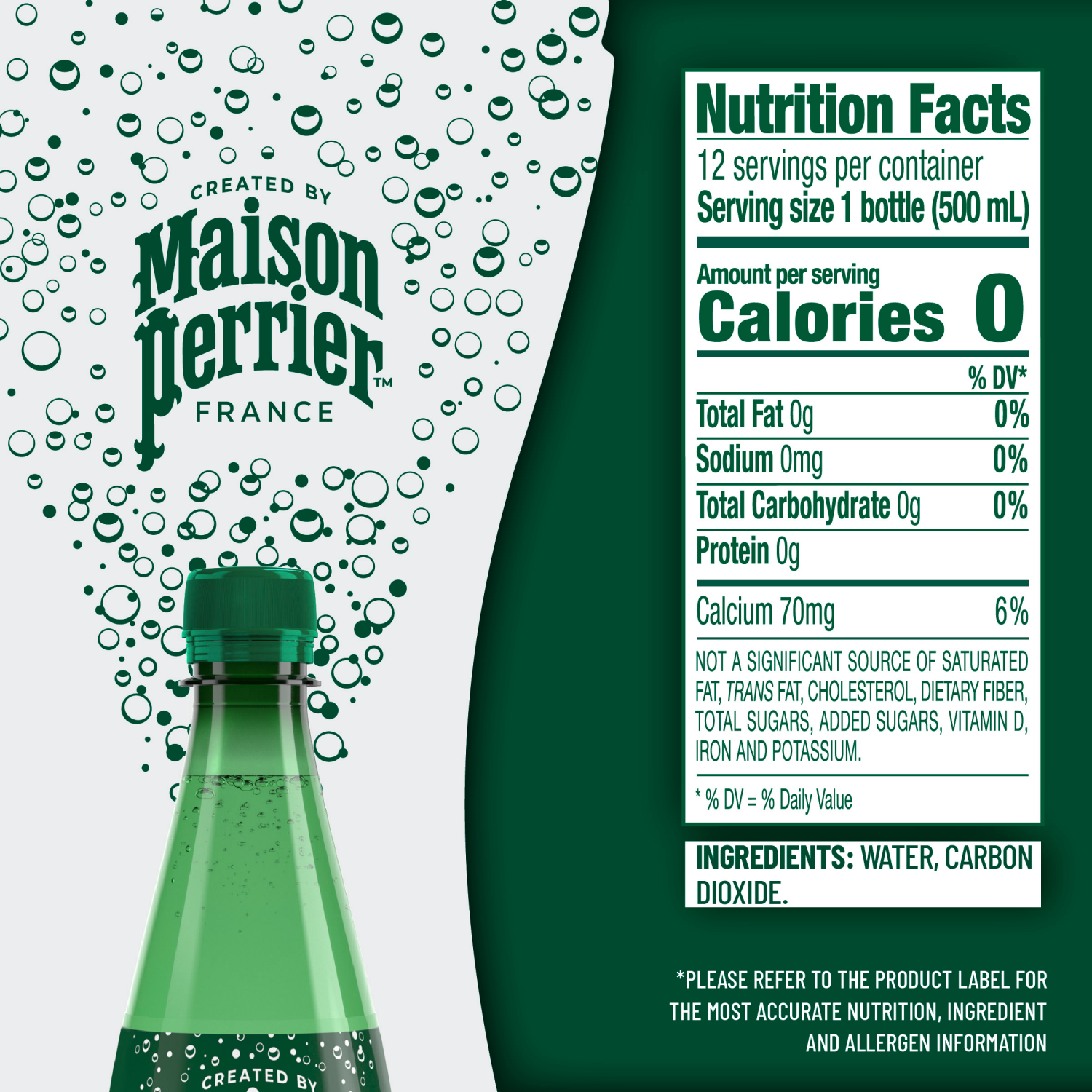 slide 2 of 8, Maison Perrier Ultimate Sparkling Water, 16.9 FL OZ Plastic Water Bottles, 12 Count, 1.58 gal
