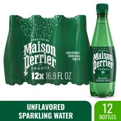 Maison Perrier Ultimate Sparkling Water, 16.9 FL OZ Plastic Water Bottles, 12 Count