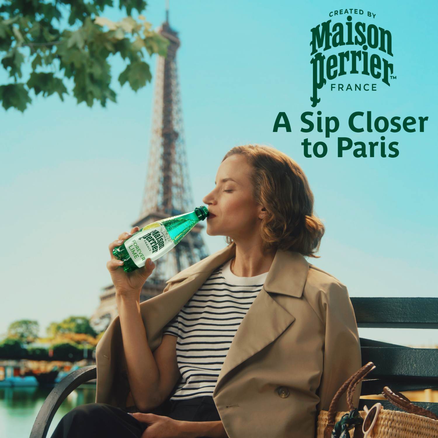 slide 2 of 5, Maison Perrier Forever Lime Flavored Sparkling Water, 16.9 FL OZ Plastic Water Bottles, 6 Count, 6 ct