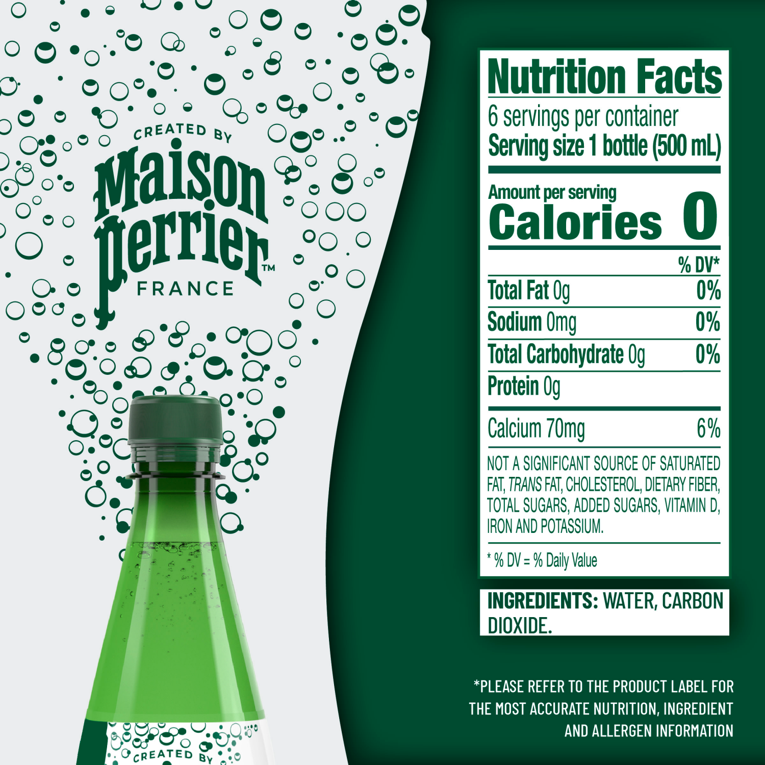 slide 2 of 8, Maison Perrier Ultimate Sparkling Water, 16.9 FL OZ Plastic Water Bottles, 6 Count, 6 ct
