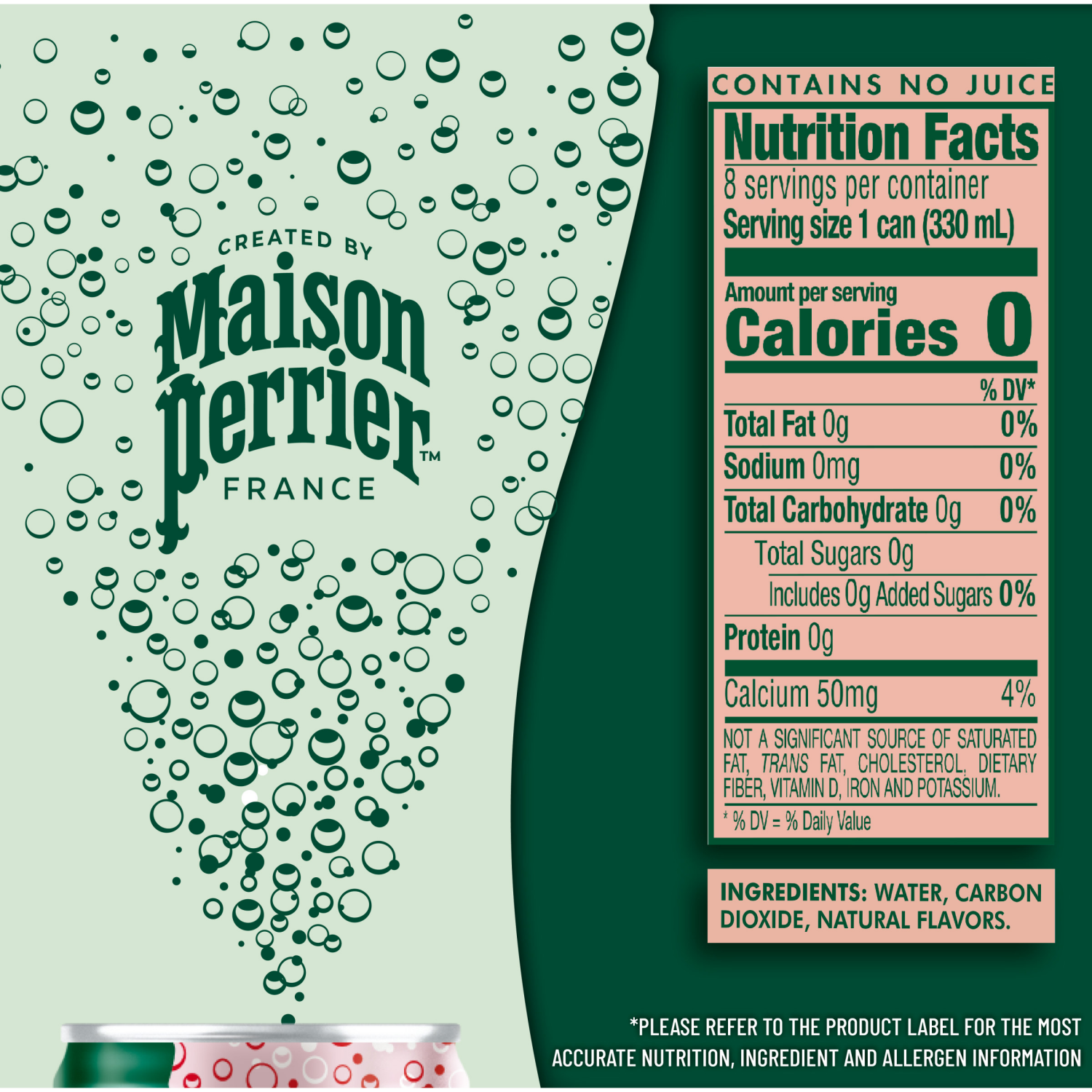 slide 8 of 8, Maison Perrier Forever Strawberry Flavored Sparkling Water, 11.15 FL OZ Cans, 8 Count 330 ml, 8 ct